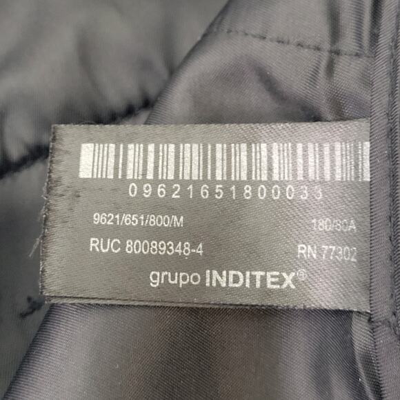 Zara Women's Medium Black Top-Stitched Faux Leather Pants Wide‎ Leg - Picture 7 of 10